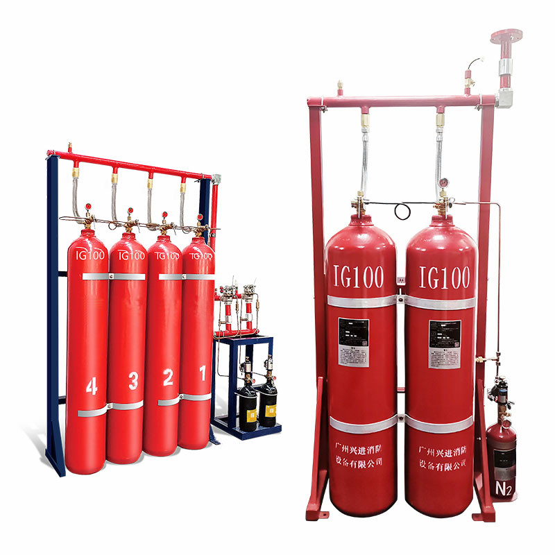 IG100 Inert Gas Automatic Fire Suppression System Red Easy Installation