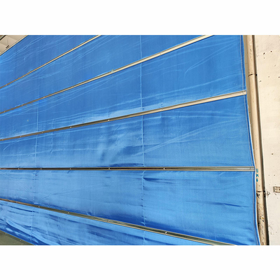 Blue Super  Fabric Inorganic Fire Roller Shutter For Wall-Mounted Installation
